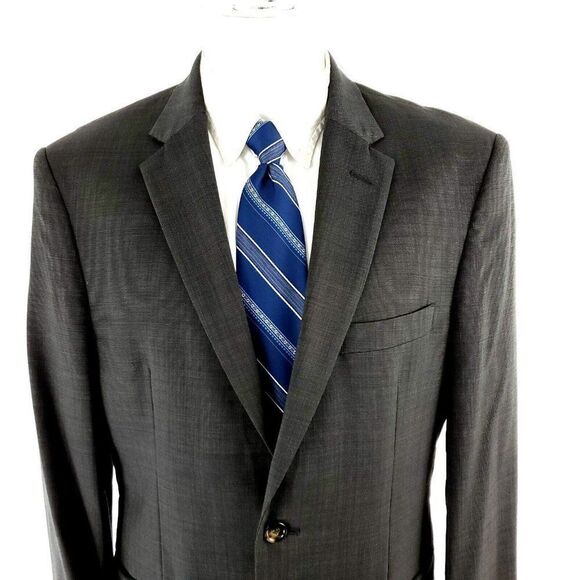 Jos A Bank Wool 2 Button Blazer 40R Gren‎ Beige Birdseye - Picture 1 of 10